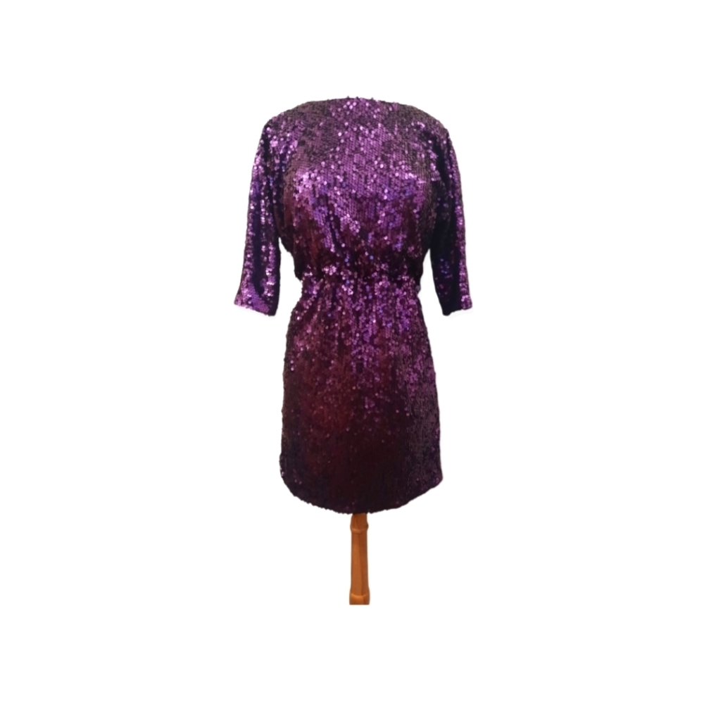 Eliza J New York purple sequin dress size 10